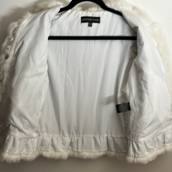 Adrienne Landau Kids sz 14/16 Rabbit Fur Coat - Picture 8 of 9